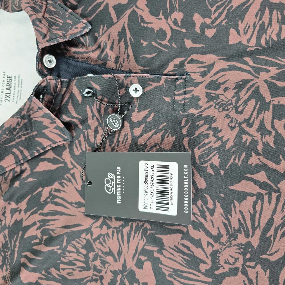Good Good Golf Nice Blooms woman's Golf Polo Size 2XL. - Picture 5 of 7